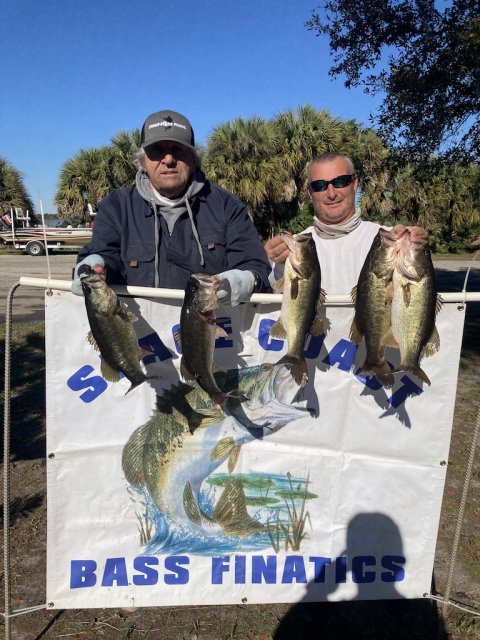 3: Brian Cole and Bill Groseclose with 11.41 pounds on Lake Kissimmee 01/30/2022